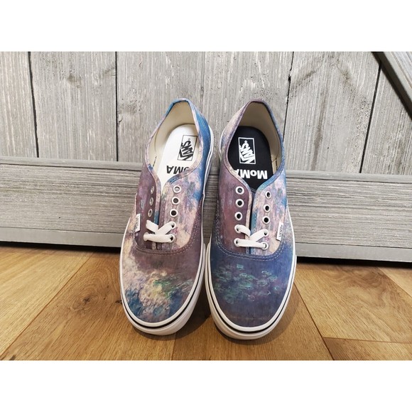 NEW Vans x MoMA Water Lilies Claude Monet Authentic Mens Size 8.5 Womens Size 10 - Picture 1 of 8